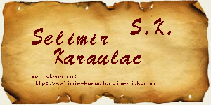 Selimir Karaulac vizit kartica